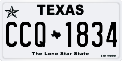 TX license plate CCQ1834