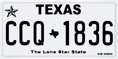 TX license plate CCQ1836