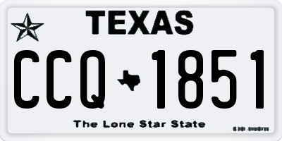 TX license plate CCQ1851