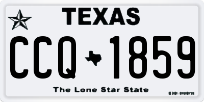 TX license plate CCQ1859