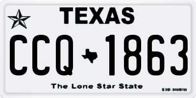 TX license plate CCQ1863