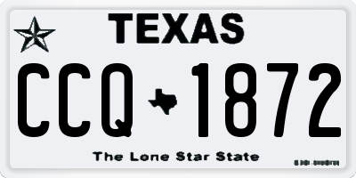 TX license plate CCQ1872