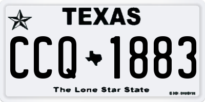 TX license plate CCQ1883