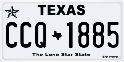 TX license plate CCQ1885
