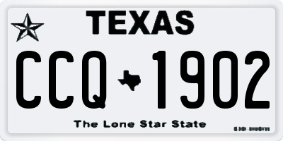 TX license plate CCQ1902