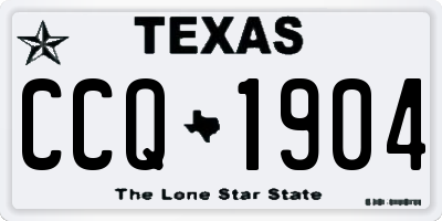 TX license plate CCQ1904