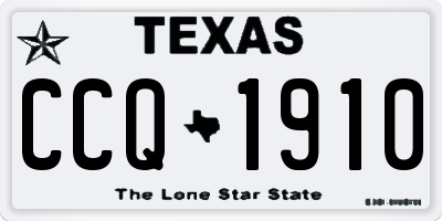 TX license plate CCQ1910