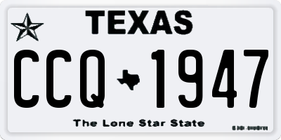TX license plate CCQ1947