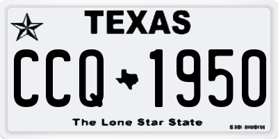 TX license plate CCQ1950
