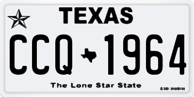 TX license plate CCQ1964