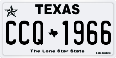 TX license plate CCQ1966