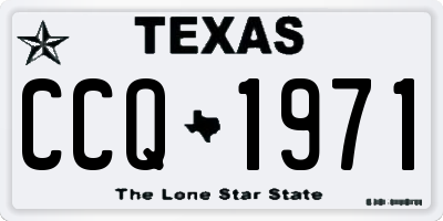 TX license plate CCQ1971