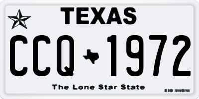 TX license plate CCQ1972