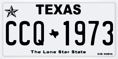 TX license plate CCQ1973