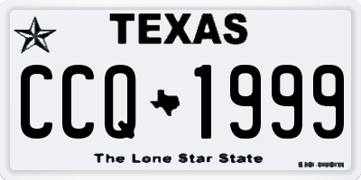 TX license plate CCQ1999