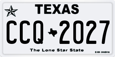 TX license plate CCQ2027