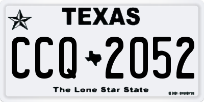 TX license plate CCQ2052