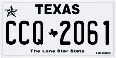 TX license plate CCQ2061