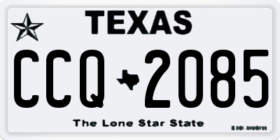 TX license plate CCQ2085