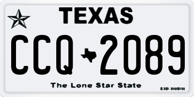TX license plate CCQ2089