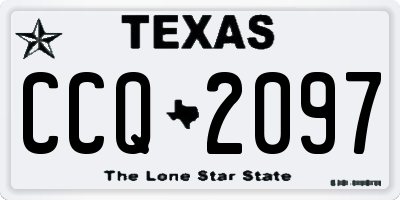 TX license plate CCQ2097
