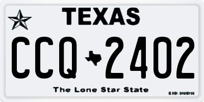 TX license plate CCQ2402