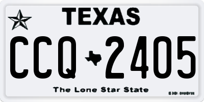 TX license plate CCQ2405