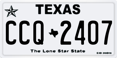 TX license plate CCQ2407
