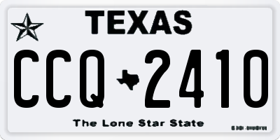 TX license plate CCQ2410