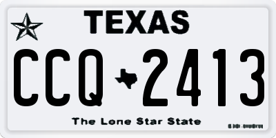 TX license plate CCQ2413