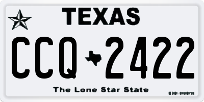 TX license plate CCQ2422