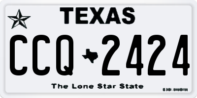 TX license plate CCQ2424