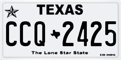 TX license plate CCQ2425