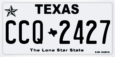 TX license plate CCQ2427
