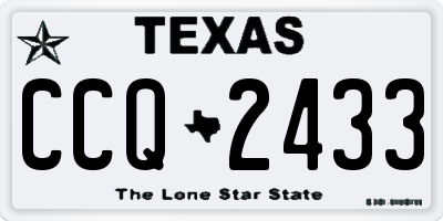 TX license plate CCQ2433