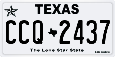 TX license plate CCQ2437