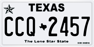 TX license plate CCQ2457