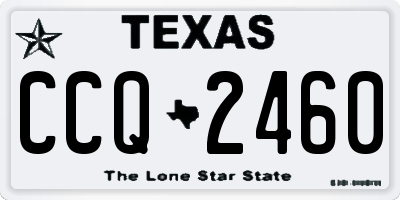 TX license plate CCQ2460