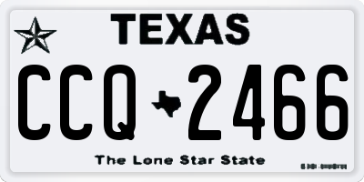 TX license plate CCQ2466