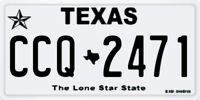 TX license plate CCQ2471