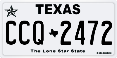 TX license plate CCQ2472
