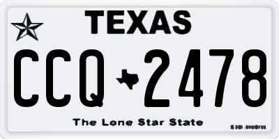 TX license plate CCQ2478
