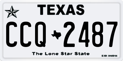 TX license plate CCQ2487