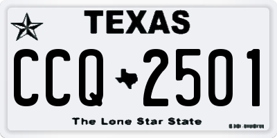 TX license plate CCQ2501