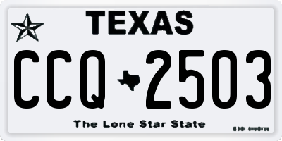 TX license plate CCQ2503