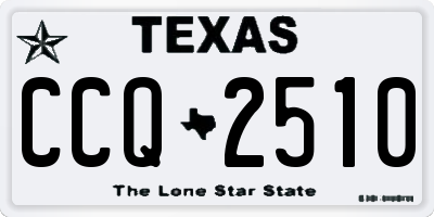 TX license plate CCQ2510