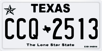 TX license plate CCQ2513