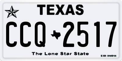 TX license plate CCQ2517