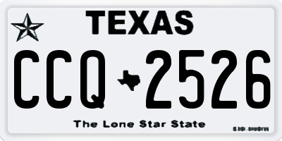 TX license plate CCQ2526