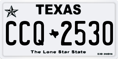 TX license plate CCQ2530